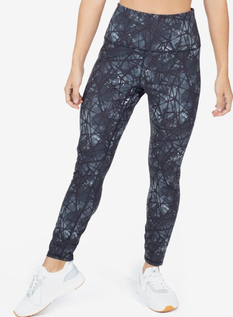 SPYDER ACTIVE Womens Athletic Legging Pants High Rise Black Gray Size Large NWT